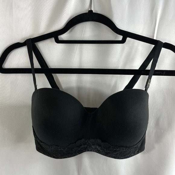 Victoria's Secret Other - Victoria’s Secret lined strapless/convertible bra size 32DDD Black